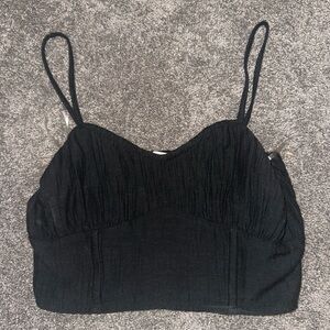 American Eagle Black Strappy Crop Top